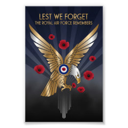 RAF Art Deco Remembrance Day Edition Foto Afdruk