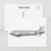 RAF DC3 Dakota tijdens de Berlijnse luchtbrug Briefkaart (Voorkant / Achterkant)