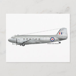 RAF DC3 Dakota tijdens de Berlijnse luchtbrug Briefkaart