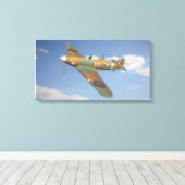 RAF orkaan tijdens de vlucht Canvas Afdruk (Insitu (Houten vloer))