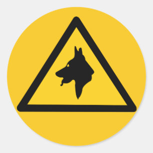 RAF politiehonden op patrouille (1), verkeersbord, Ronde Sticker