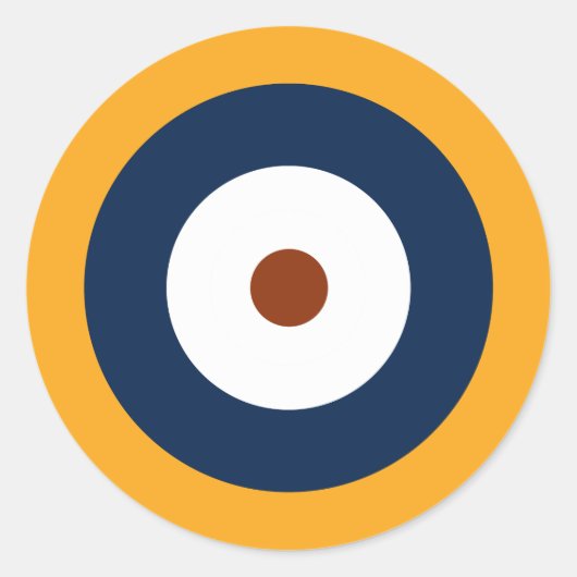 RAF Type A.1 Roundel. Ronde Sticker (Voorkant)