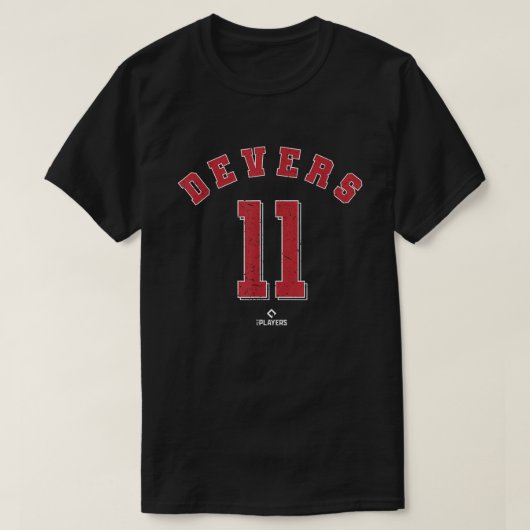 Rafael Devers 11 Boston MLBPA Baseball Player T-shirt (Design voorkant)