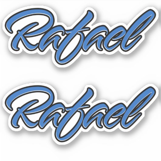 Rafael Name blue Aufkleber Sticker Stickerset (Voorkant)