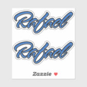 Rafael Name blue Aufkleber Sticker Stickerset (Vel)