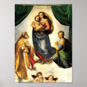 Rafael's Madonna Sistine Chapel c. 1513-14 Poster (Voorkant)