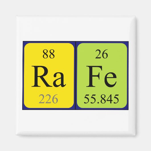 Rafe periodieke table name magnet (Voorkant)