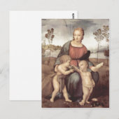 Raffael Madonna mit dem Stieglitz, Szene: Maria mi Briefkaart (Voorkant / Achterkant)