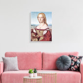 Raffael - Portret van jonge vrouw met eenhoorn Canvas Afdruk (Insitu (Woonkamer))