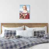 Raffael - Portret van jonge vrouw met eenhoorn Canvas Afdruk (Insitu (Slaapkamer))