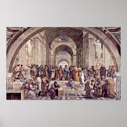 Raffaello Sanzio da Urbino - School of Athens Poster (Voorkant)
