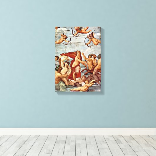 Raffaello Sanzio da Urbino - Triomf van Galatea Canvas Afdruk (Insitu (Houten vloer))