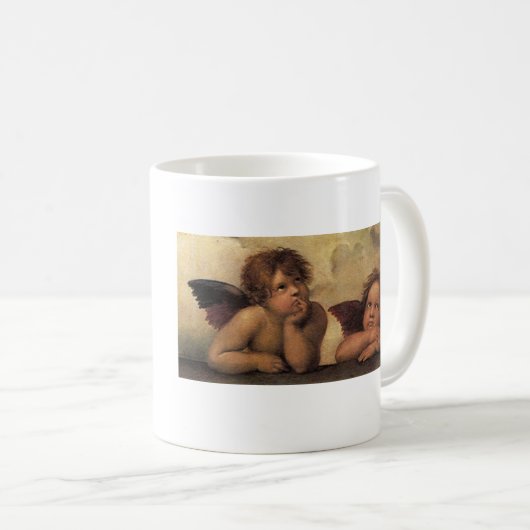 Raffaello Sistine Madonna Angels Koffiemok (Voorkant rechts)