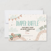 Raffelkaart voor auto met snelle Baby shower Kaart (Voorkant)