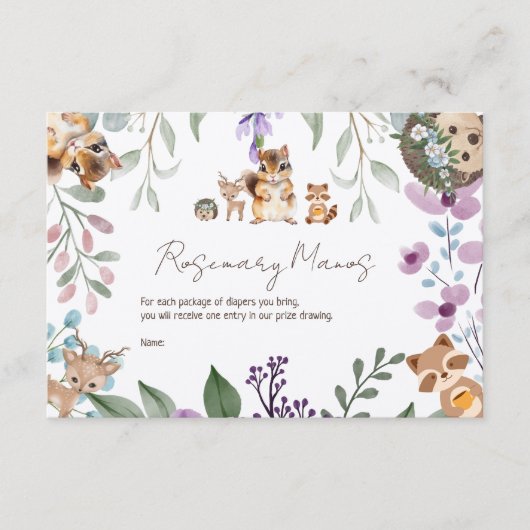 Raffelkorf van groenbossen informatiekaartje (Voorkant)