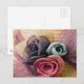 Raffia Rozen Briefkaart (Voorkant / Achterkant)