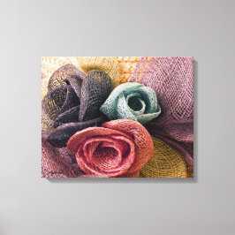 Raffia Rozen Canvas Afdruk
