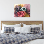 Raffia Rozen Canvas Afdruk (Insitu (Slaapkamer))