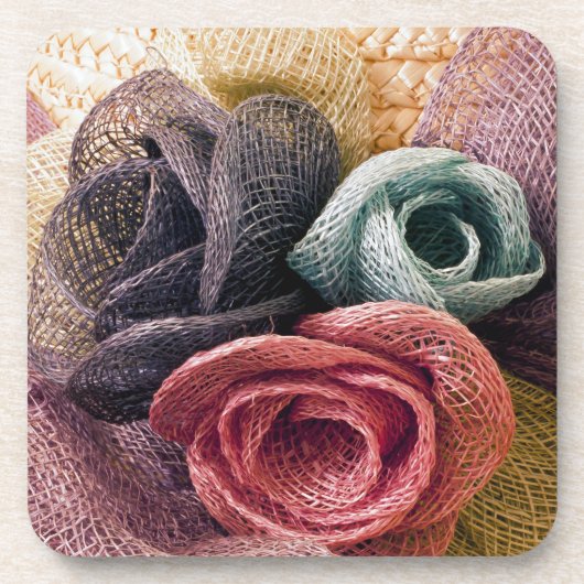 Raffia Rozen Drankjes Onderzetter (Voorkant)