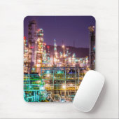 Raffinaderij Night Scene Muismat (Met muis)