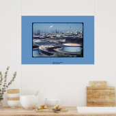 Raffinaderijen, lange strand poster (Keuken)