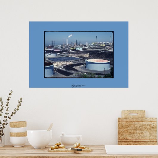 Raffinaderijen, lange strand poster (Keuken)