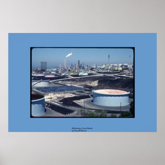 Raffinaderijen, lange strand poster (Voorkant)