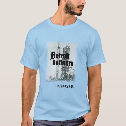 Raffinaderijleven - Detroit geschiedenis T-shirt (Voorkant)