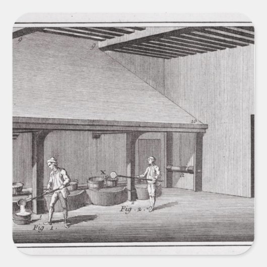 Raffinagesalpeter Vierkante Sticker (Voorkant)