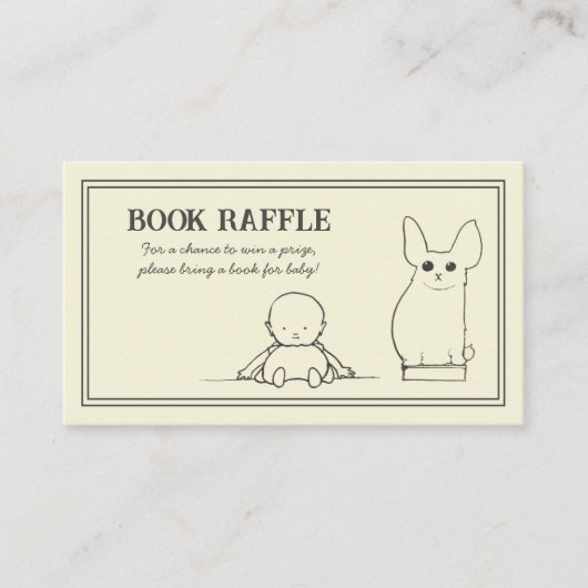 Raffle Baby shower Enclosure Card Informatiekaartje (Voorkant)