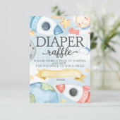 Raffle Baby shower Kaart Buitengaslager Invoegen (Staand voorkant)