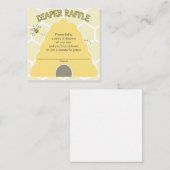 Raffle bijen Ticket voor Baby shower Informatiekaartje (Voorkant / Achterkant)