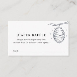 Raffle bijen Ticket voor Baby shower Informatiekaartje