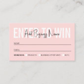 Raffle Business Ticket, blush Pink Girly Logo Priz Plaatskaartje (Voorkant)