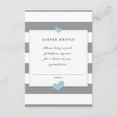 Raffle grijs en blauw informatiekaartje (Voorkant)