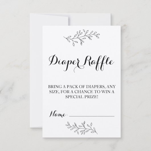 Raffle-kaartje Rustic Kraft Baby shower Kaart (Voorkant)