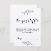 Raffle-kaartje Rustic Kraft Baby shower Kaart (Voorkant / Achterkant)