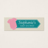 Raffle-kaartjes voor Baby shower roze meisje Mini Visitekaartjes (Voorkant)