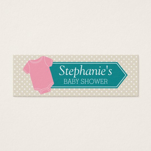 Raffle-kaartjes voor Baby shower roze meisje Mini Visitekaartjes (Voorkant)