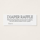 Raffle-kaartjes voor Baby shower roze meisje Mini Visitekaartjes (Achterkant)