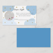 Raffle Kawaii over het Baby shower Moon Informatiekaartje (Voorkant / Achterkant)
