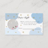 Raffle Kawaii over het Baby shower Moon Informatiekaartje (Voorkant)
