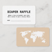 Raffle met het Baby shower van het grote Boho Beig Informatiekaartje (Voorkant / Achterkant)