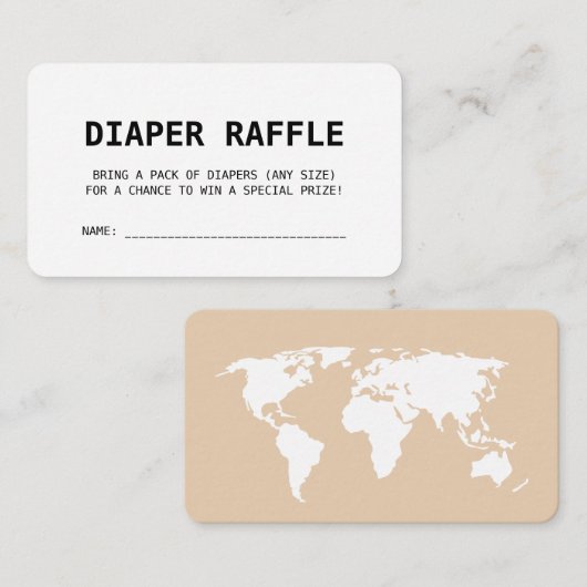 Raffle met het Baby shower van het grote Boho Beig Informatiekaartje (Voorkant / Achterkant)