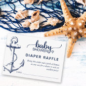 Raffle Nautical Anchor Baby shower White Informatiekaartje
