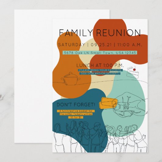 Raffle Potluck Kaart (Voorkant / Achterkant)