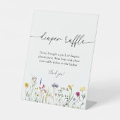 Raffle Sign Wildflower Meadow Reclamebord Met Voetstuk (Voorkant)