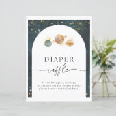 Raffle Space Diaper-teken | BABY SHOWER (Staand voorkant)