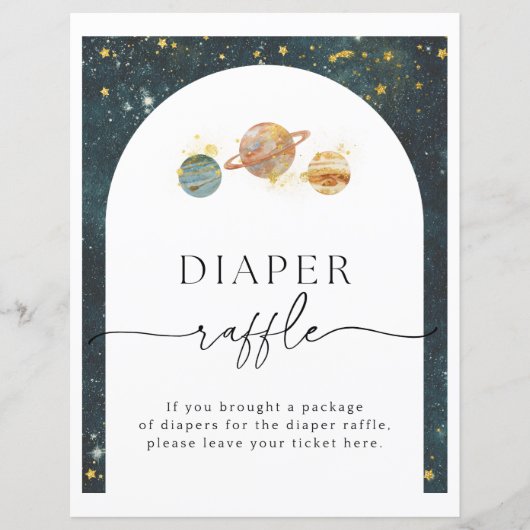 Raffle Space Diaper-teken | BABY SHOWER (Voorkant)