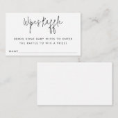 Raffle Ticket Baby shower-kaart wissen Informatiekaartje (Voorkant / Achterkant)
